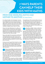 7 WAYS PARENTS CAN HELP THEIR KIDS WITH MATHS