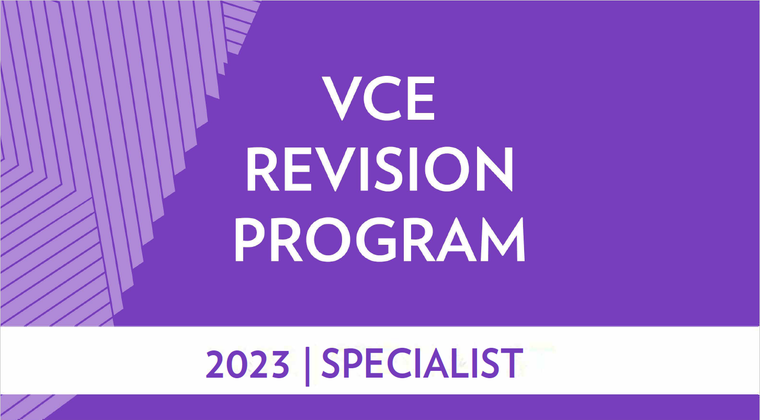 VCE revision specialist maths